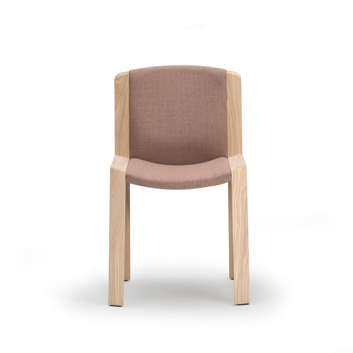 Mid-Century Modern Set of Two Joe Colombo 'Chair 300' Wood and Kvadrat Fabric by Karakter