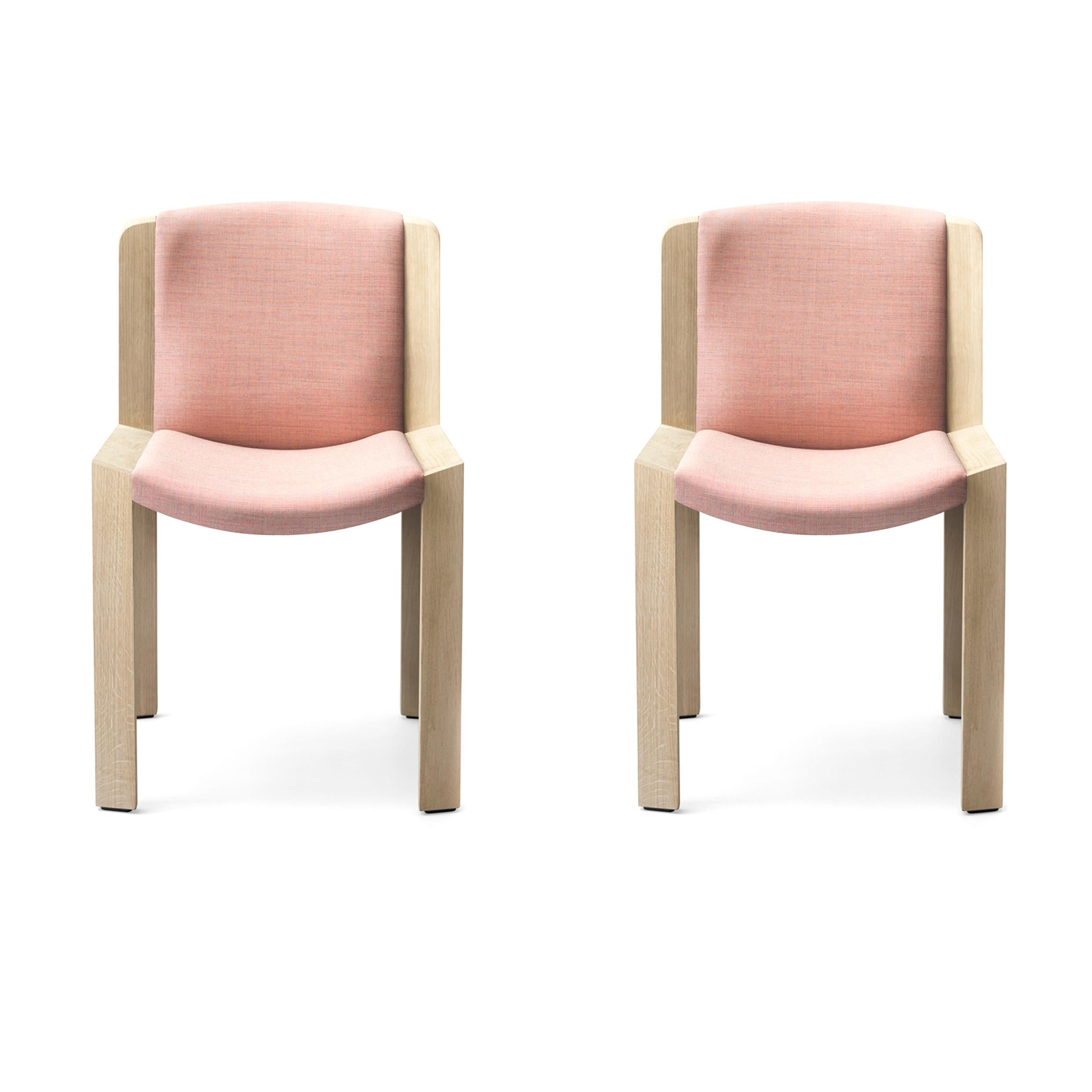 Ensemble de deux chaises Joe Colombo 'Chair 300' en bois et cuir Sørensen par Karakter en vente 3