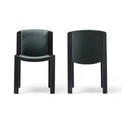 Set of Two Joe Colombo 'Chair 300' Wood and Sørensen Leather by Karakter