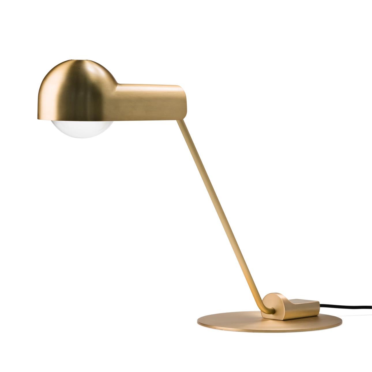 Mid-Century Modern Set of Two Joe Colombo 'Domo' Brass Table Lamps by Karakter