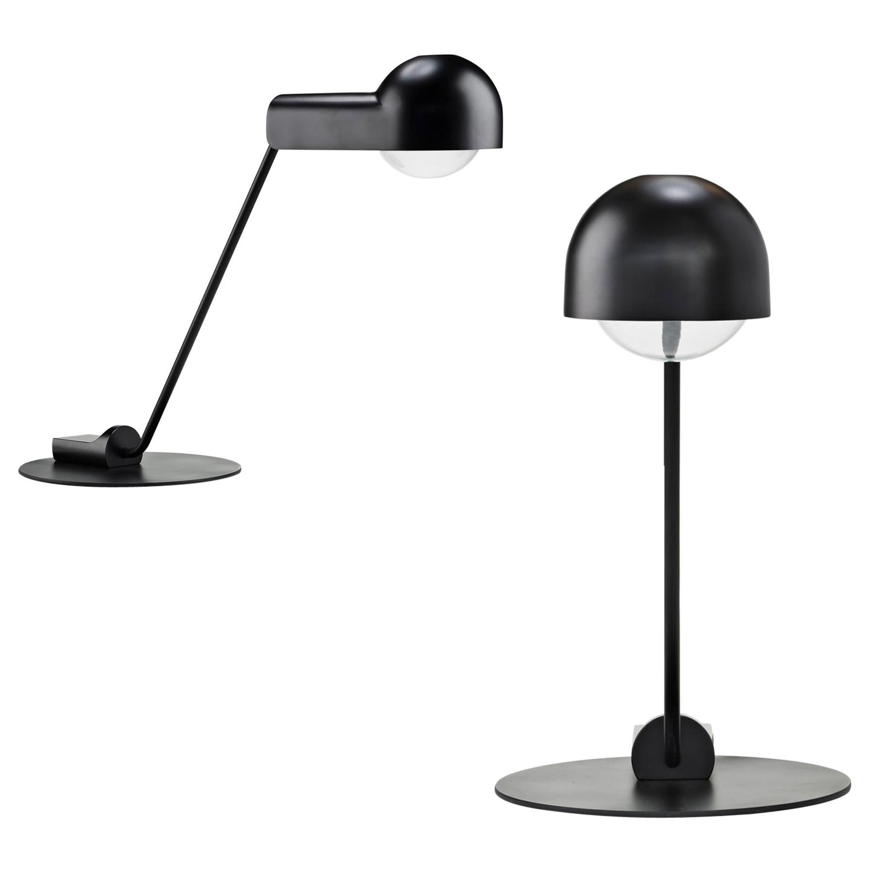 Set of Two Joe Colombo 'Domo' Steel Table Lamps by Karakter