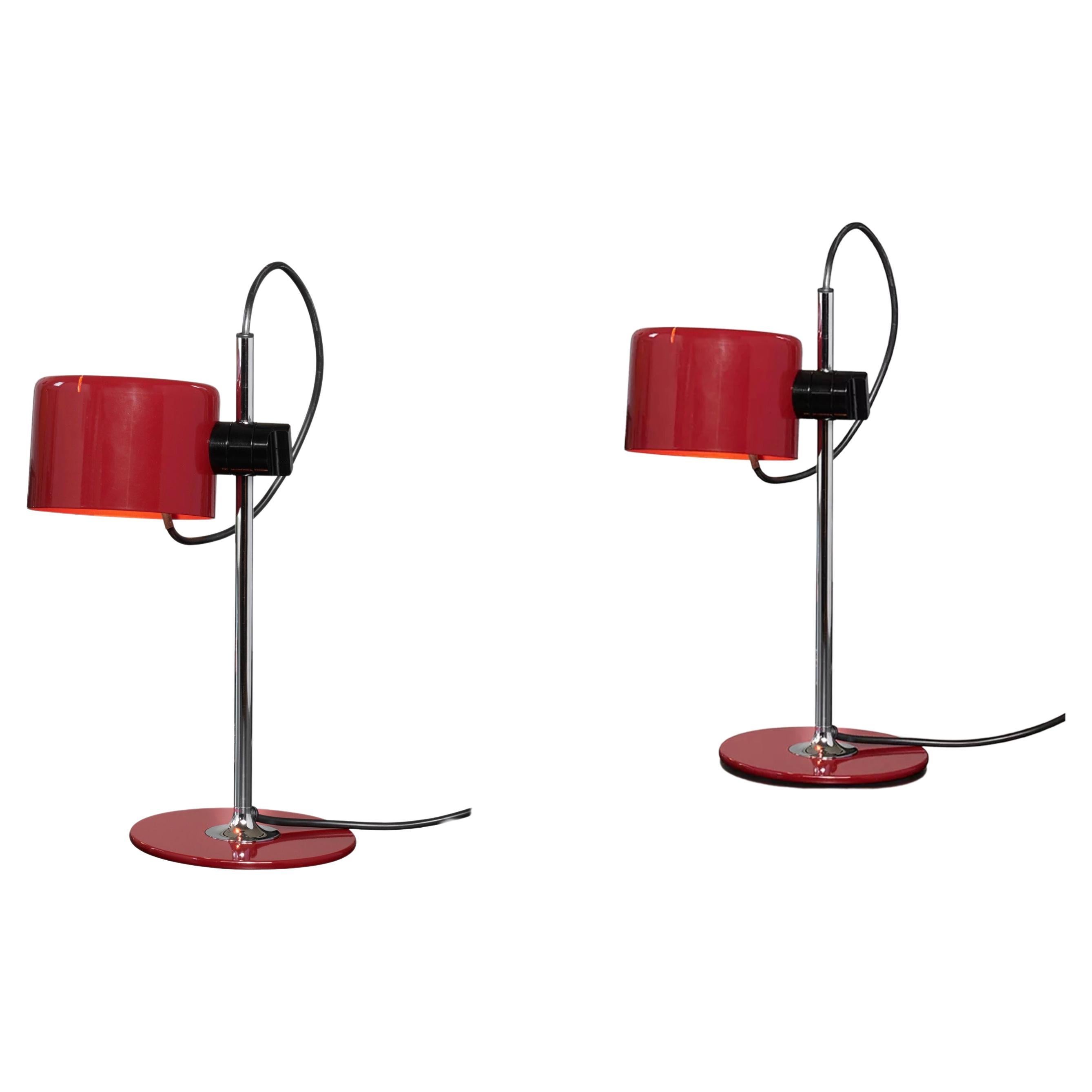 Set of Two Joe Colombo Mini Coupe Table Lamps by Oluce For Sale