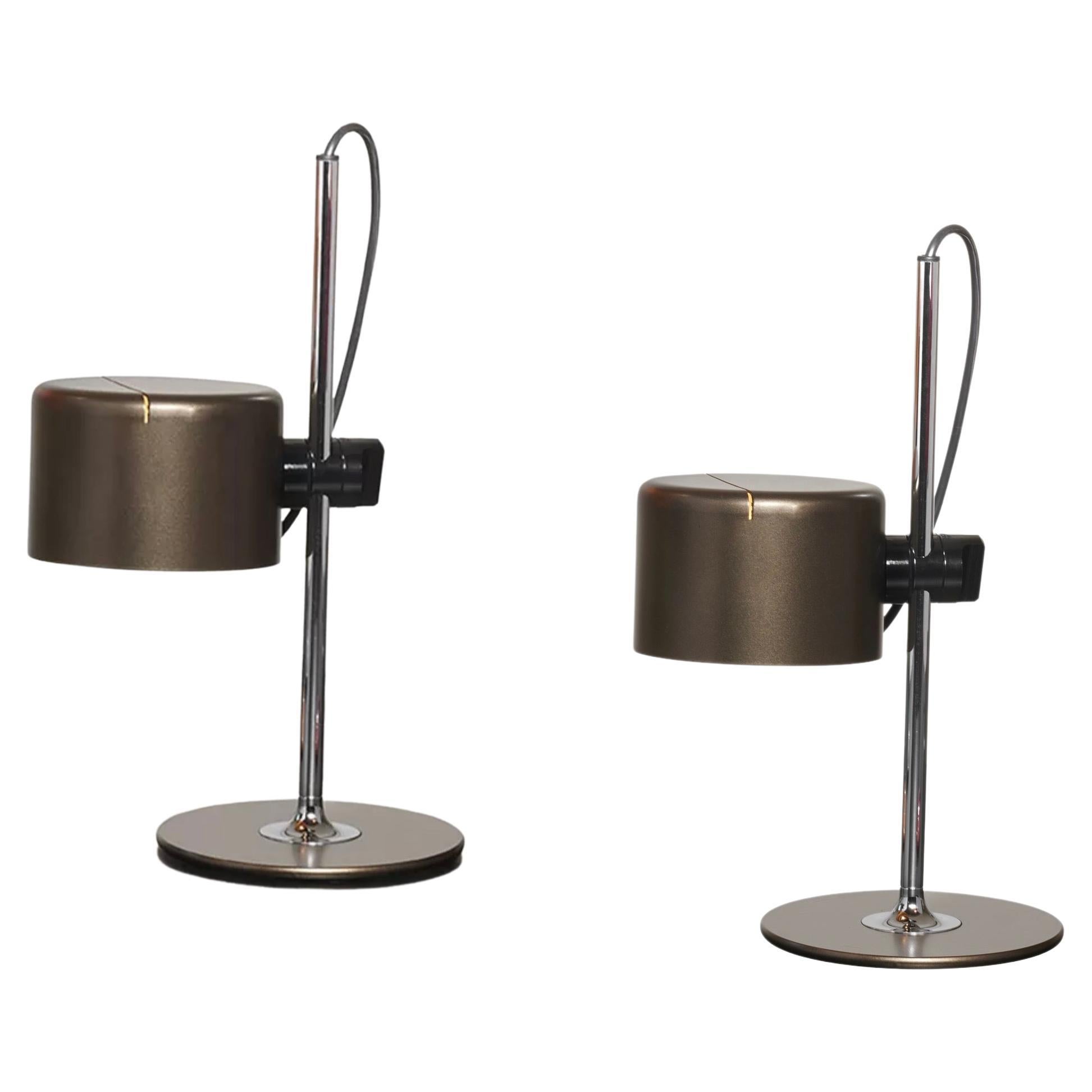 Set of Two Joe Colombo Mini Coupe Table Lamps by Oluce