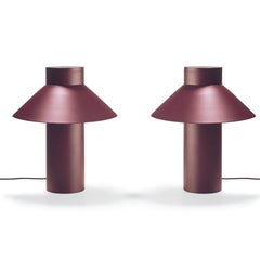 Set of Two Joe Colombo 'Riscio' Steel Table Lamps by Karakter