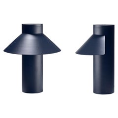 Set of Two Joe Colombo 'Riscio' Steel Table Lamps by Karakter