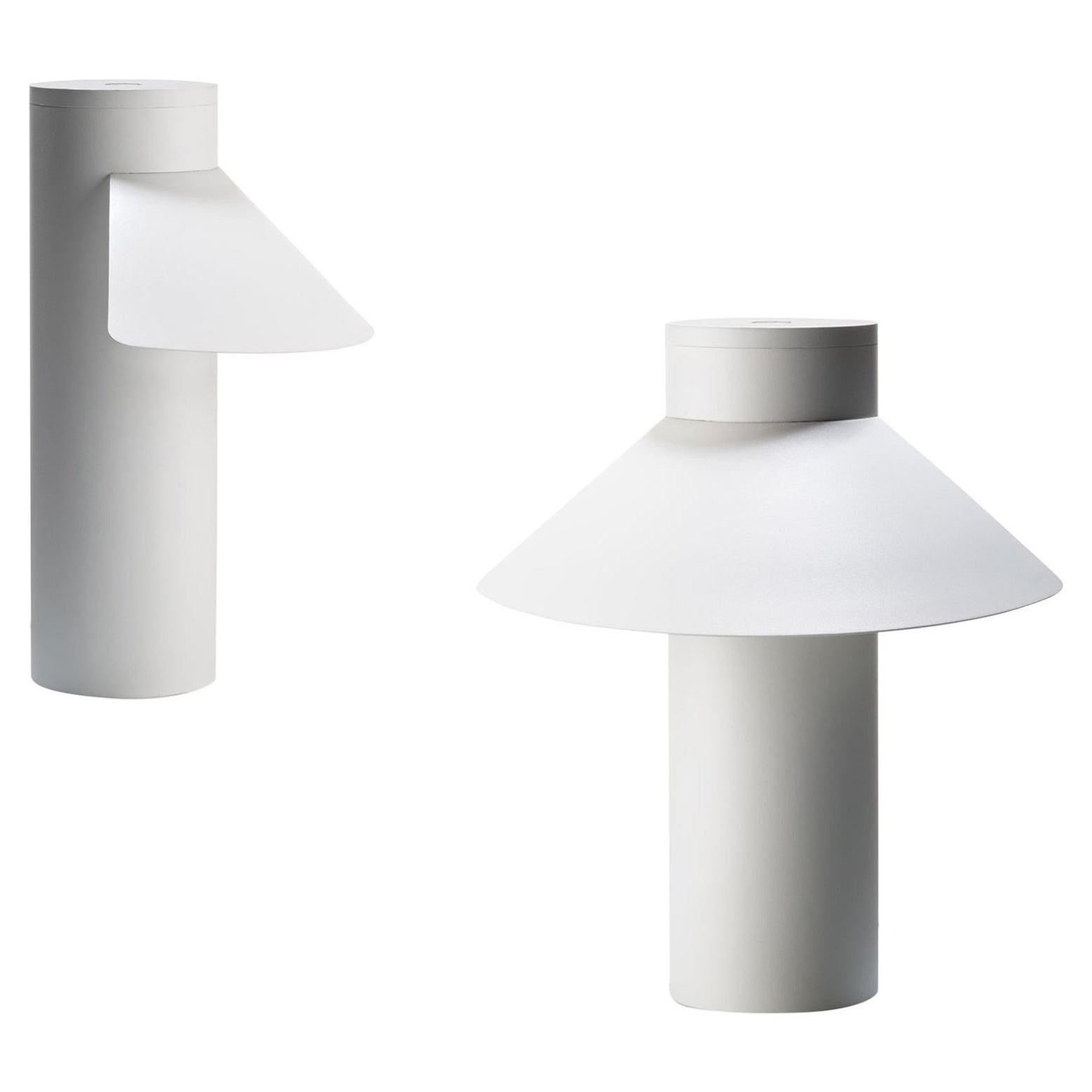 Set of Two Joe Colombo 'Riscio' Steel Table Lamps by Karakter