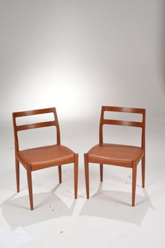 Set of Two Johannes Andersen for Uldum Møbelfabrik Danish Modern Dining Chairs