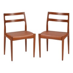 Vintage Set of Two Johannes Andersen for Uldum Møbelfabrik Danish Modern Dining Chairs