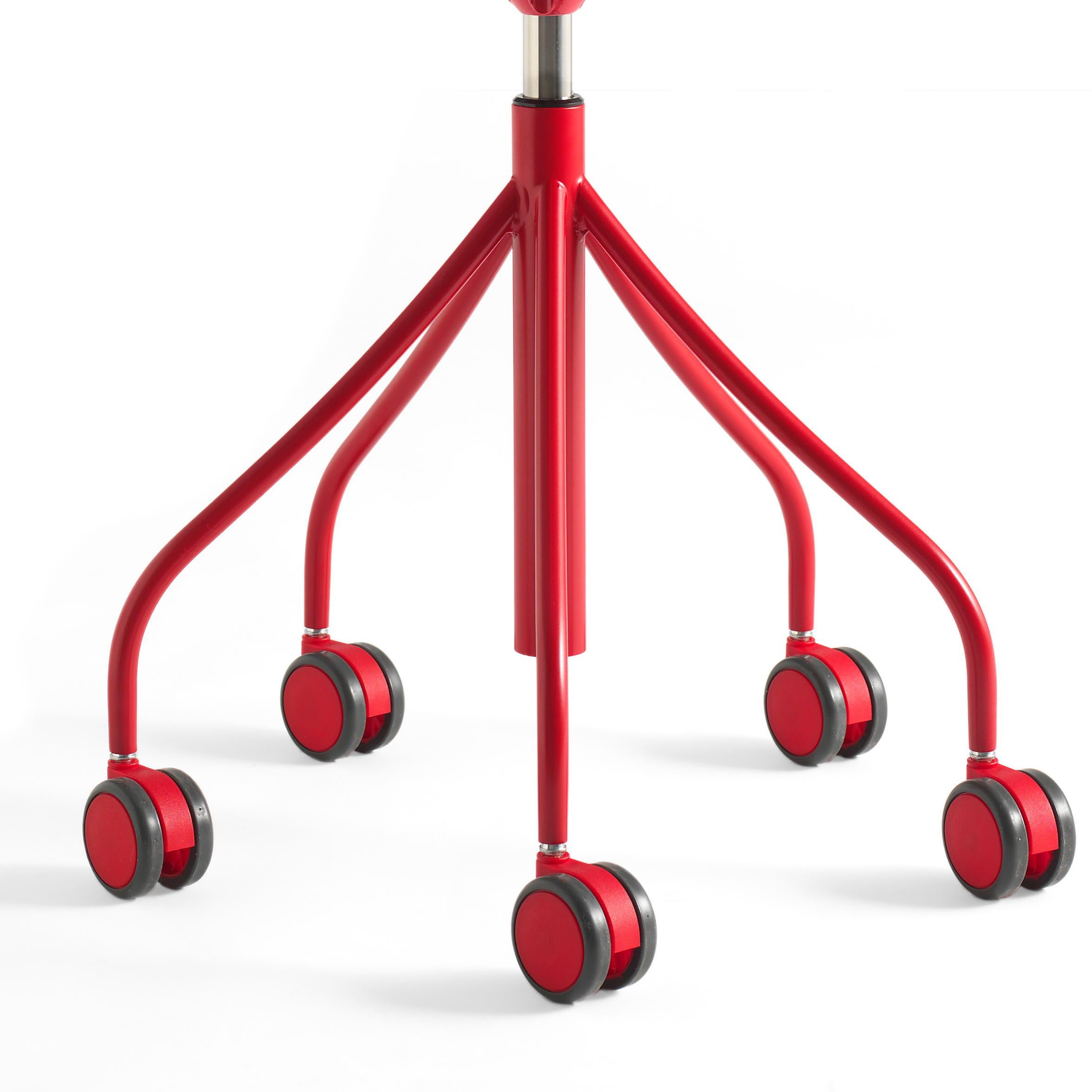 Modern Set of Two Jordi Badia, Otto Canalda, Red Binaria Stool by BD Barcelona For Sale