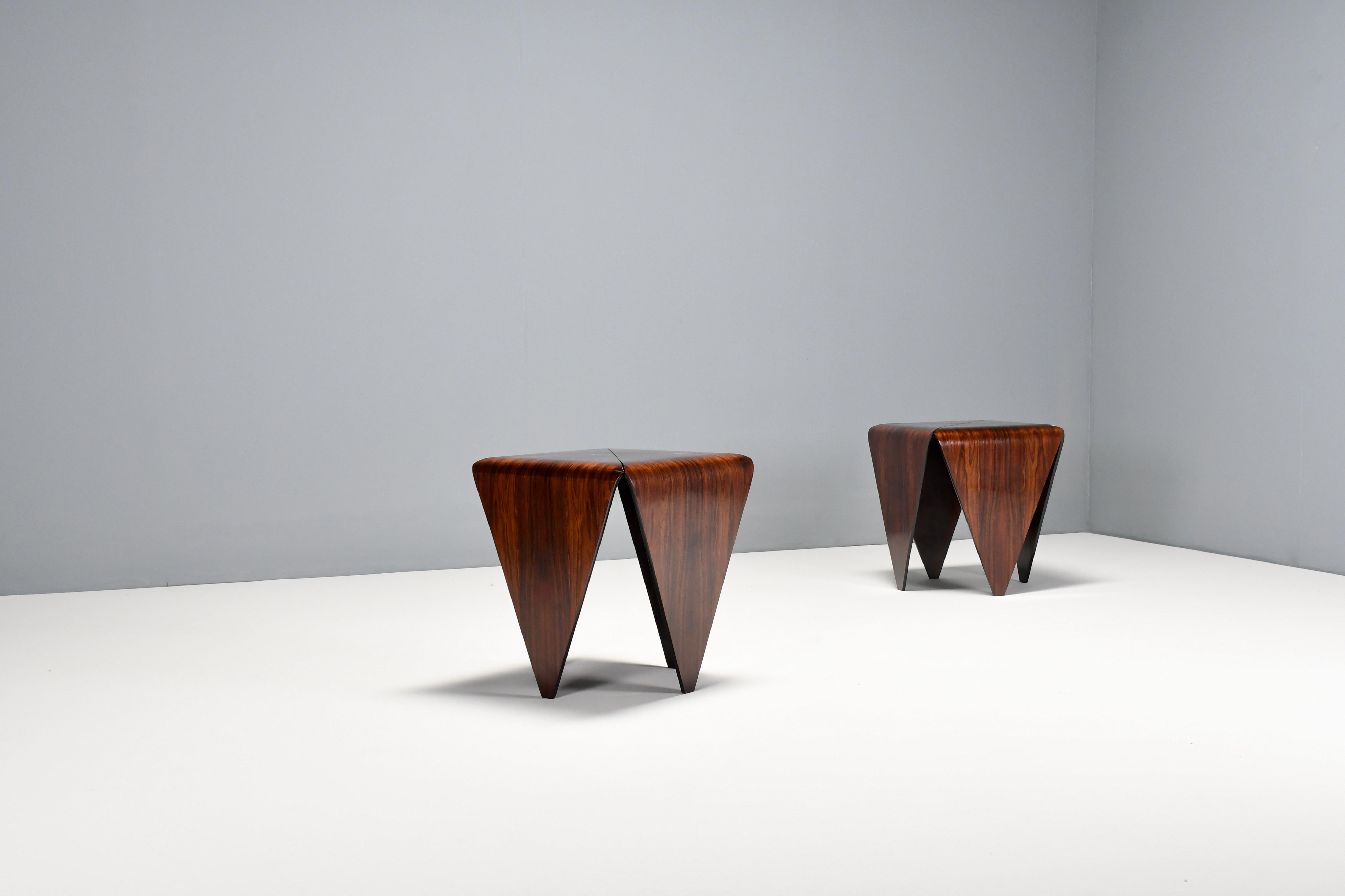 Jacaranda Set of Two Jorge Zalszupin Petalas Tables by L’atelier, Brazil, 1959