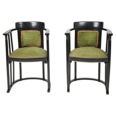 Lot de deux chaises Josef Hoffmann n° 406 « Fledermaus », réalisées pour Jacob et Josef Kohn dans les années 1900