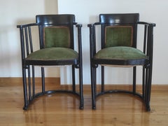 Set Of Two Josef Hoffmann Chair No.406 Fledermaus For Jacob & Josef Kohn 1900s