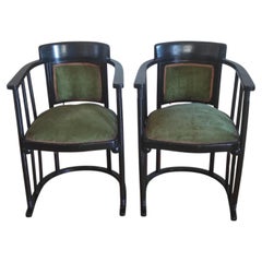Set Of Two Josef Hoffmann Chair No.406 Fledermaus For Jacob & Josef Kohn 1900s