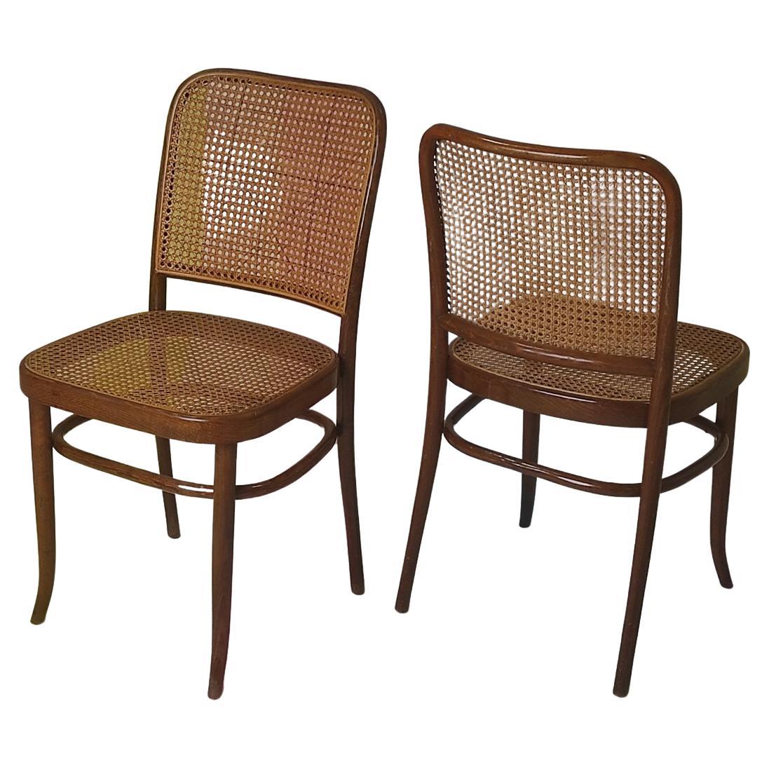 Set Of Two Josef Hoffmann Prague 811 Chair 1950s