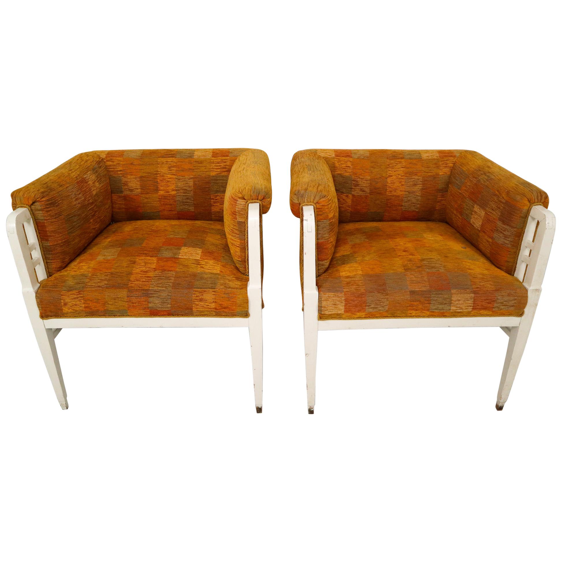 Set of Two Jugendstil Armchairs, Vienna, 1910s
