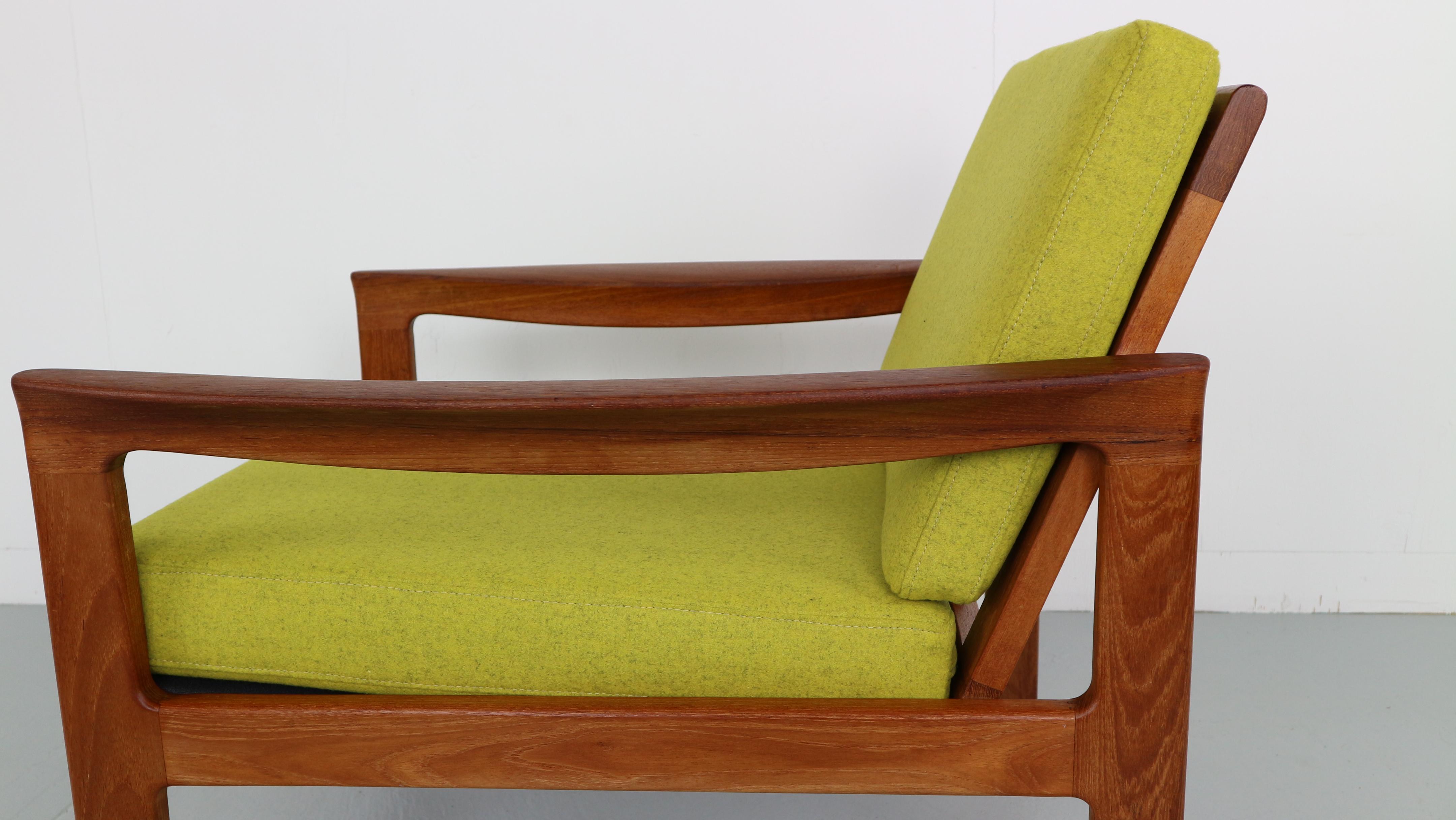 Wool Set of Two Komfort Easychairs by Sven Ellekaer, 1960s