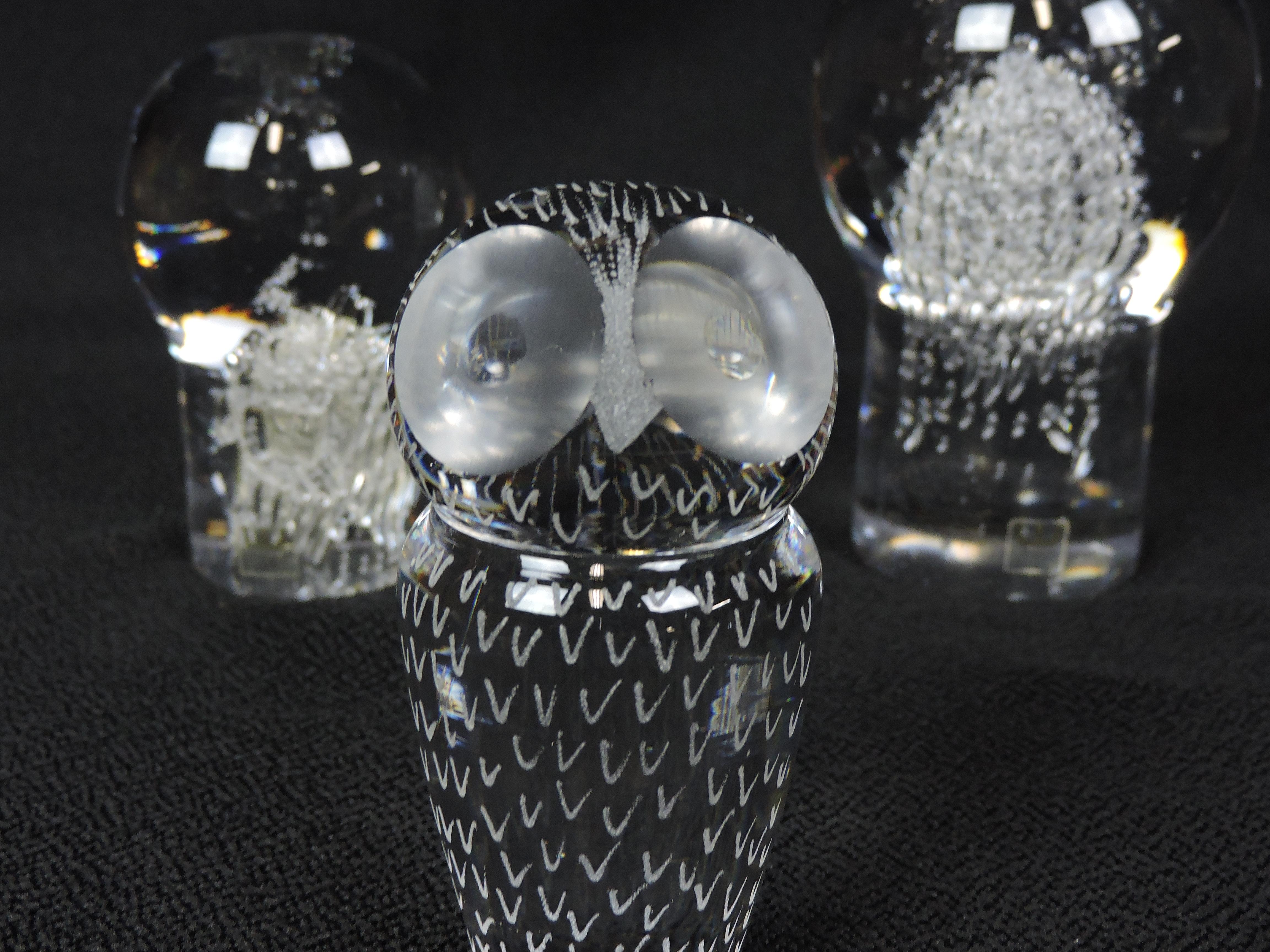 kosta boda glass paperweights