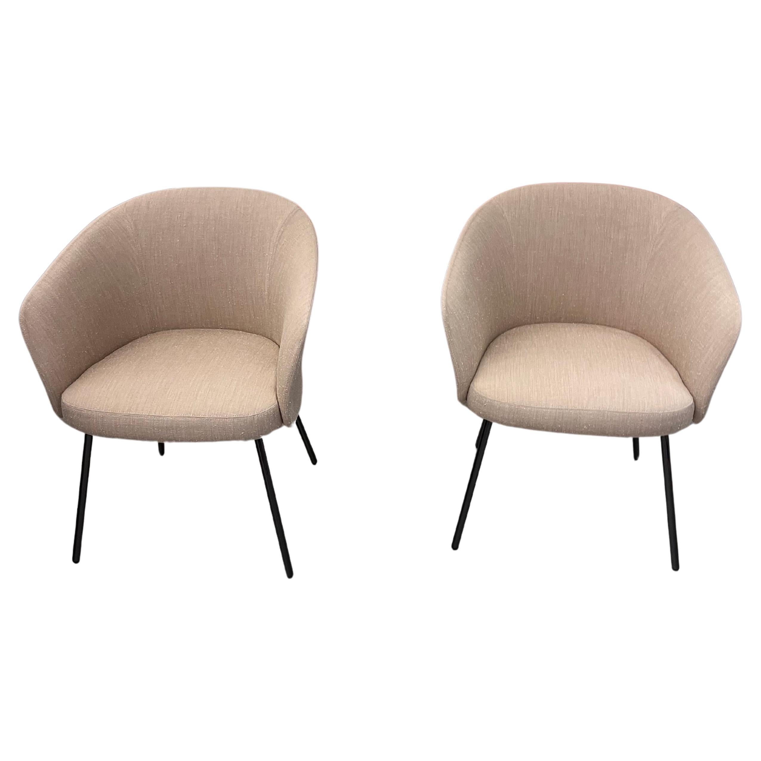 Set Of Two La Manufacture-Paris Breeze Armchairs by Sebastian Herkner in STOCK For Sale
