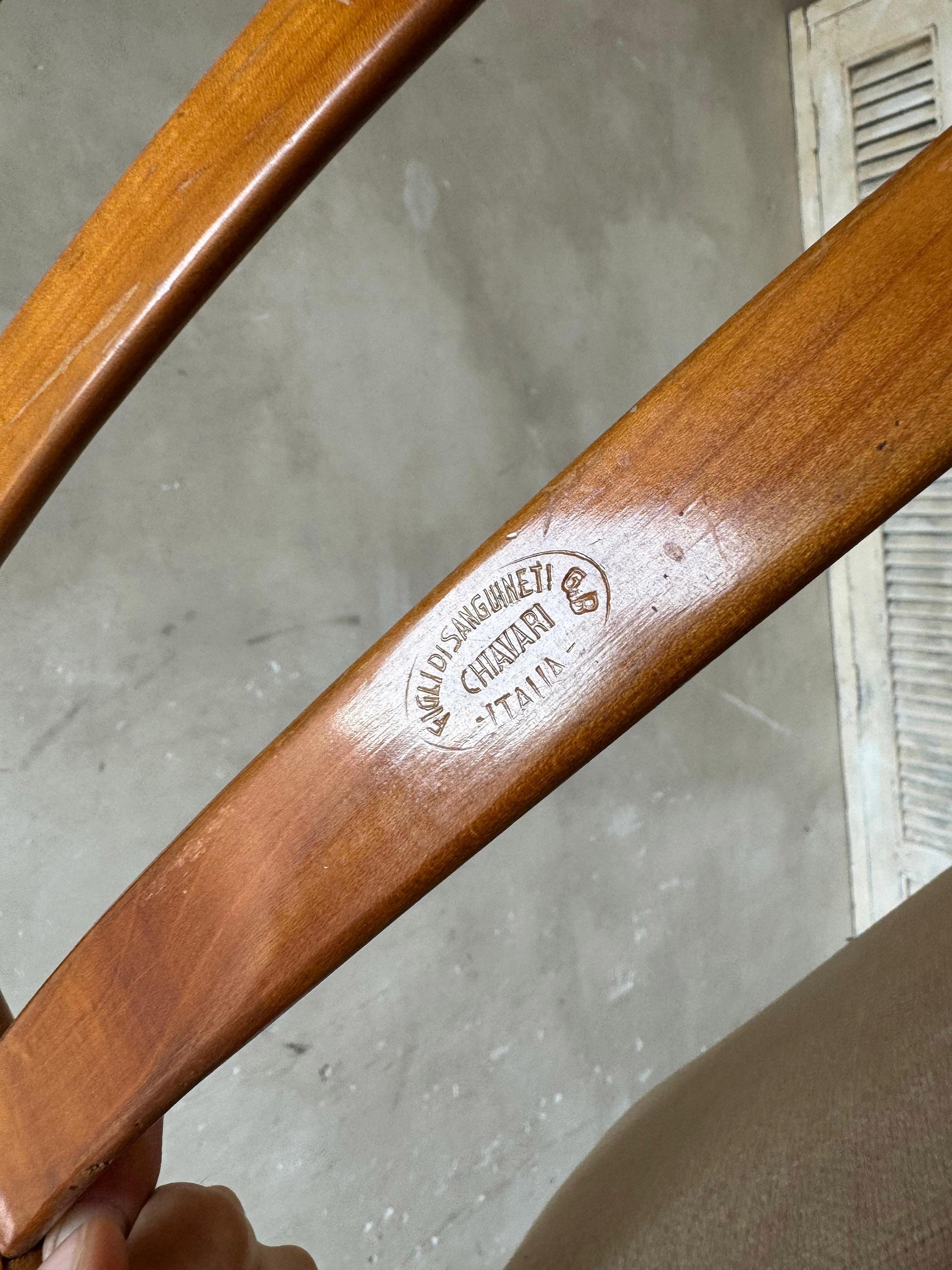Ensemble de deux chaises Ladderback de Figli di Sanguineti G.B. à Chiavari, Italie en vente 3