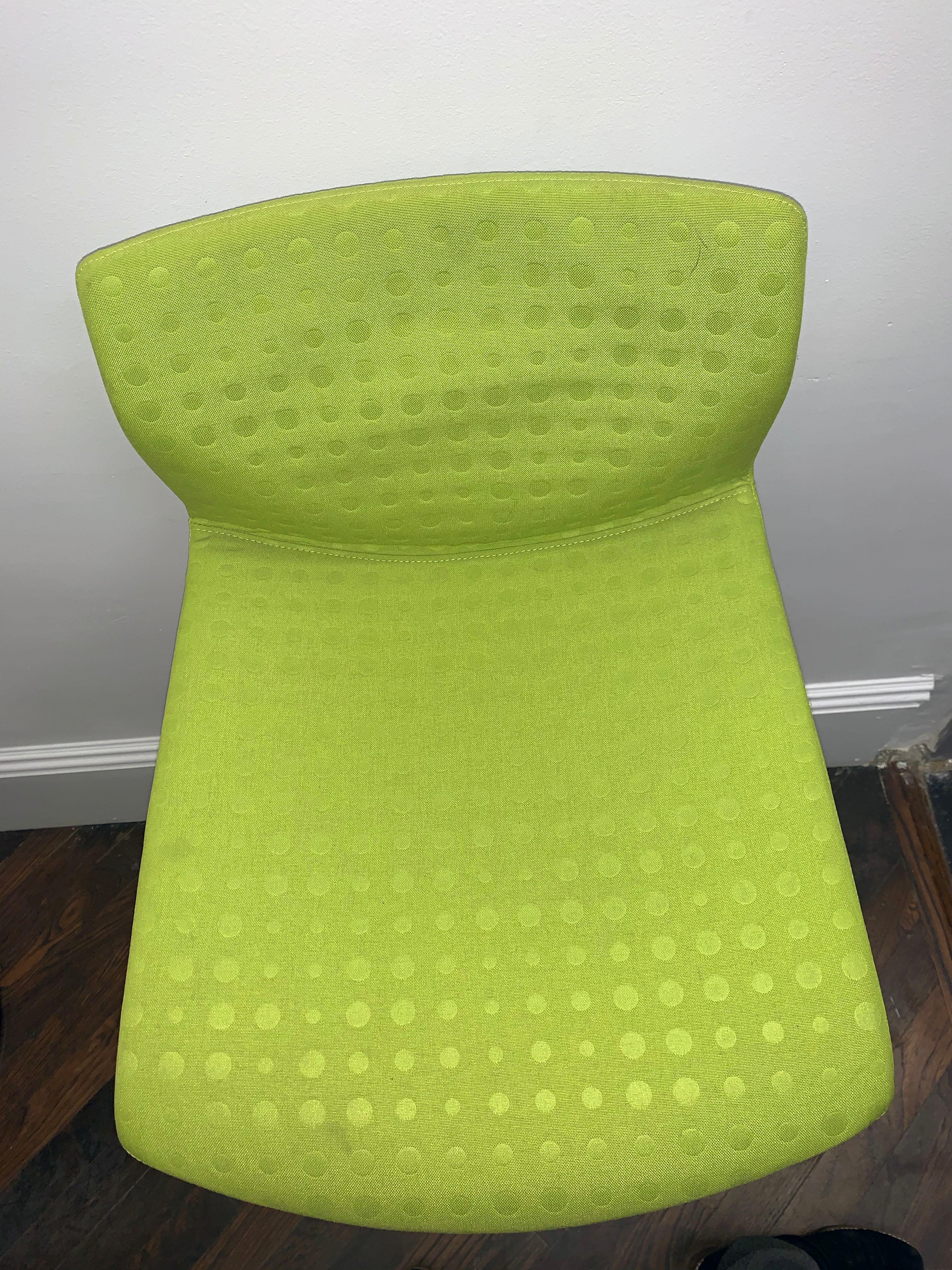 ONE LaPalma Kai Green Adjustable and Swivel Stools in STOCK In Good Condition For Sale In New York, NY