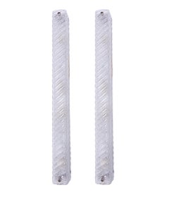 Paar große 25" Wandleuchter aus mattiertem Muranoglas von Eglo, Österreich 1960