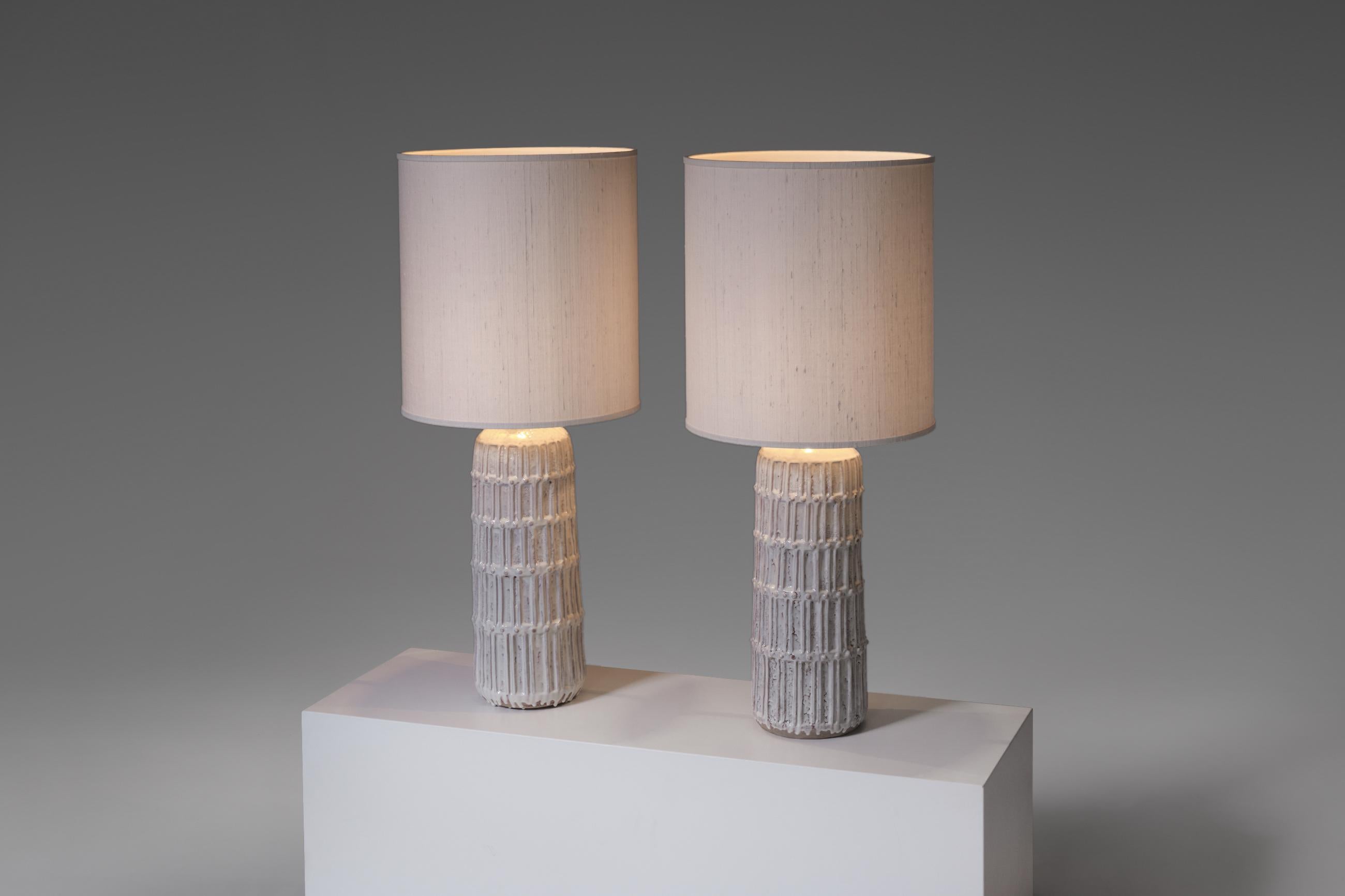 Mid-Century Modern Set of Two Large Bitossi Table Lamps, Italy 1960’s