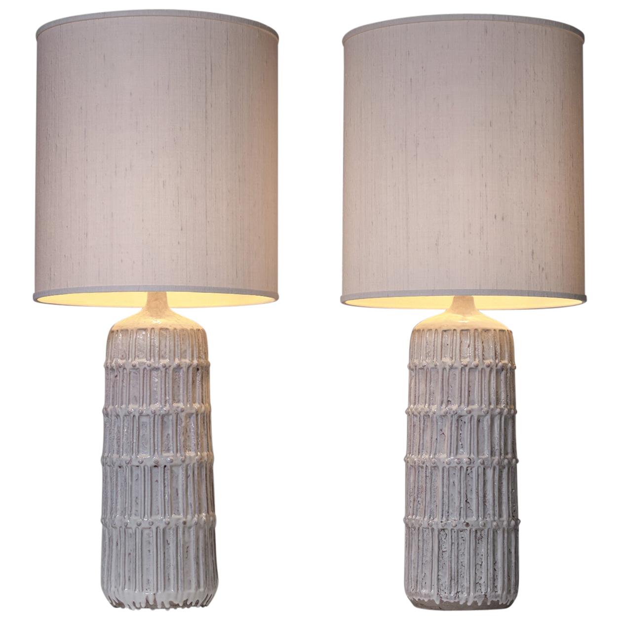 Set of Two Large Bitossi Table Lamps, Italy 1960’s