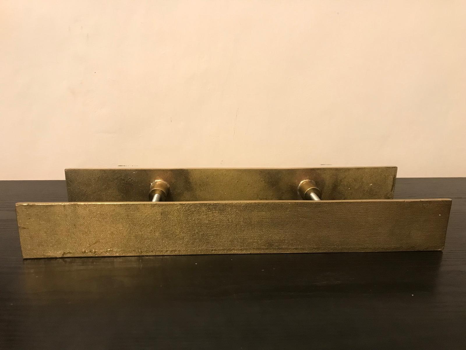 Italian Set of Two Large Bronze Door Handles, 1970s For Sale