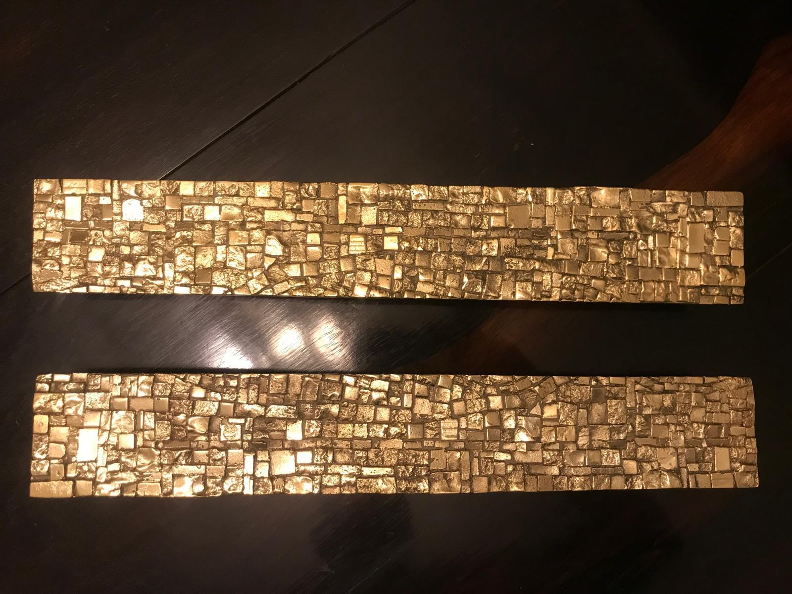 Set of Two Large Bronze Door Handles, 1970s For Sale 2
