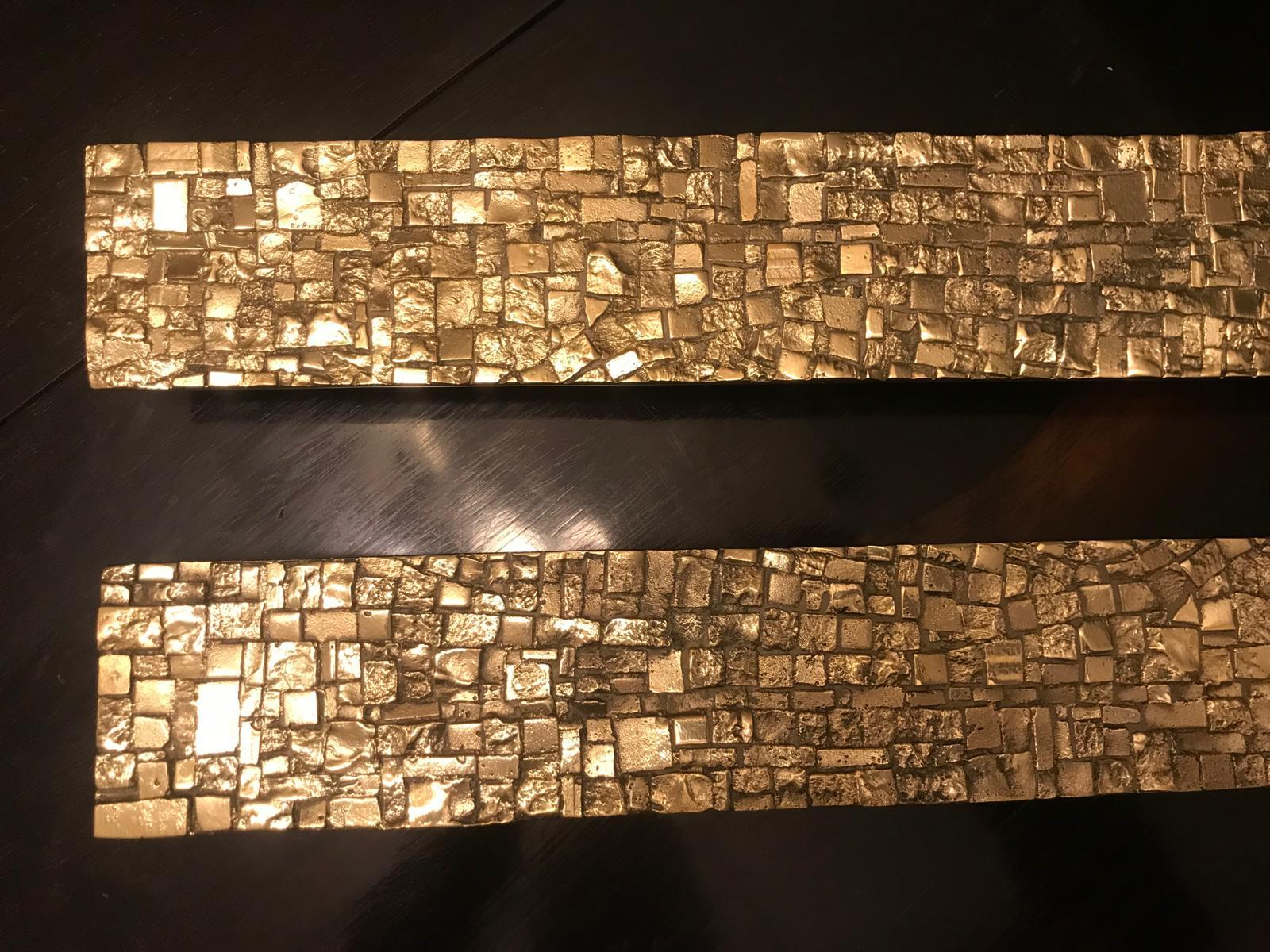 Set of Two Large Bronze Door Handles, 1970s For Sale 3