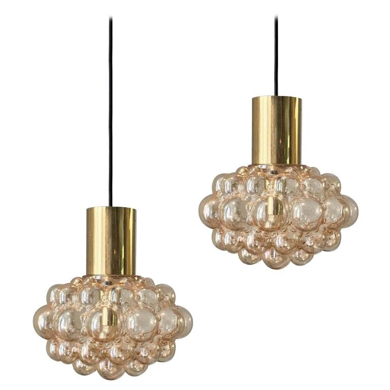Set of Two Large Bubble Lights by Helena Tynell, Germany 1960s