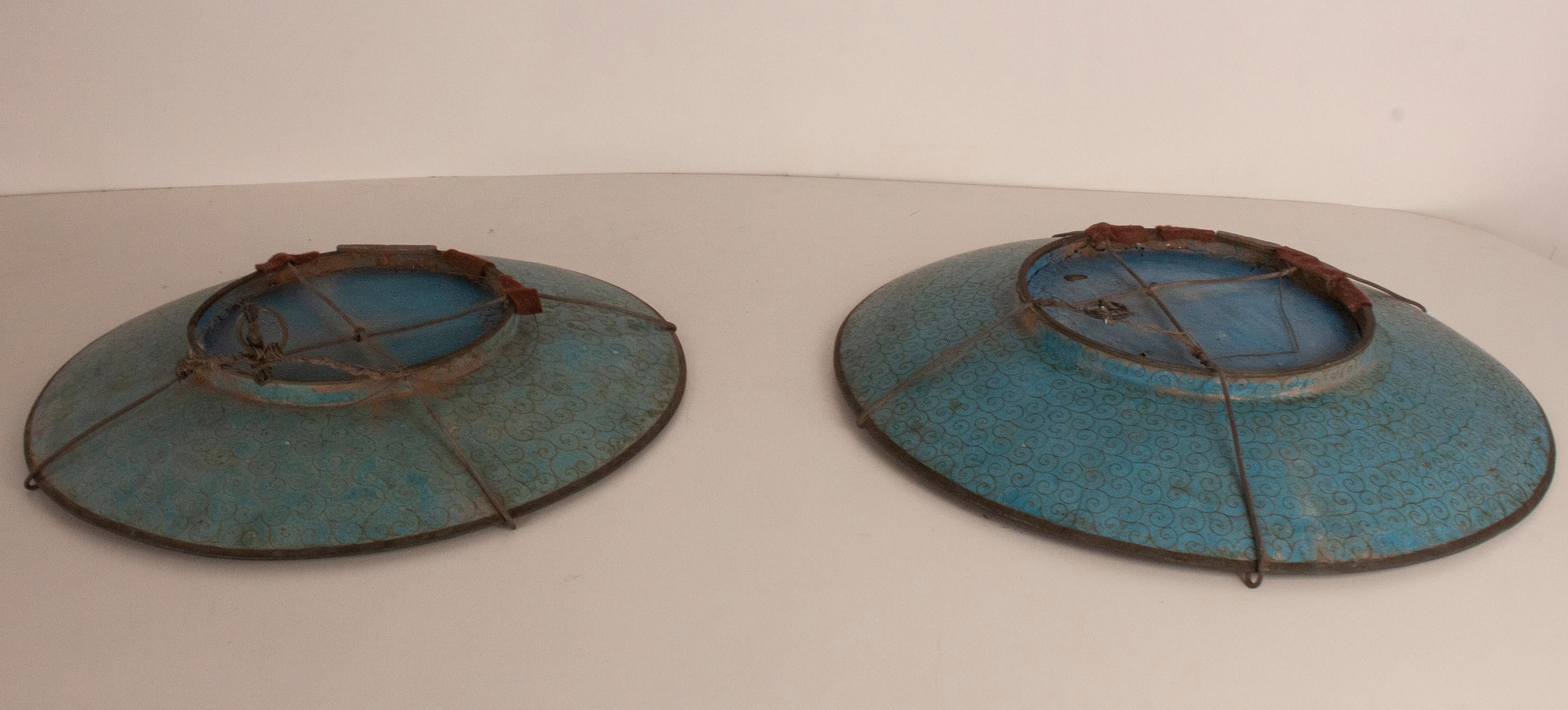 Set of Two Large Cloisonné Dishes, Japan 19th Century 3