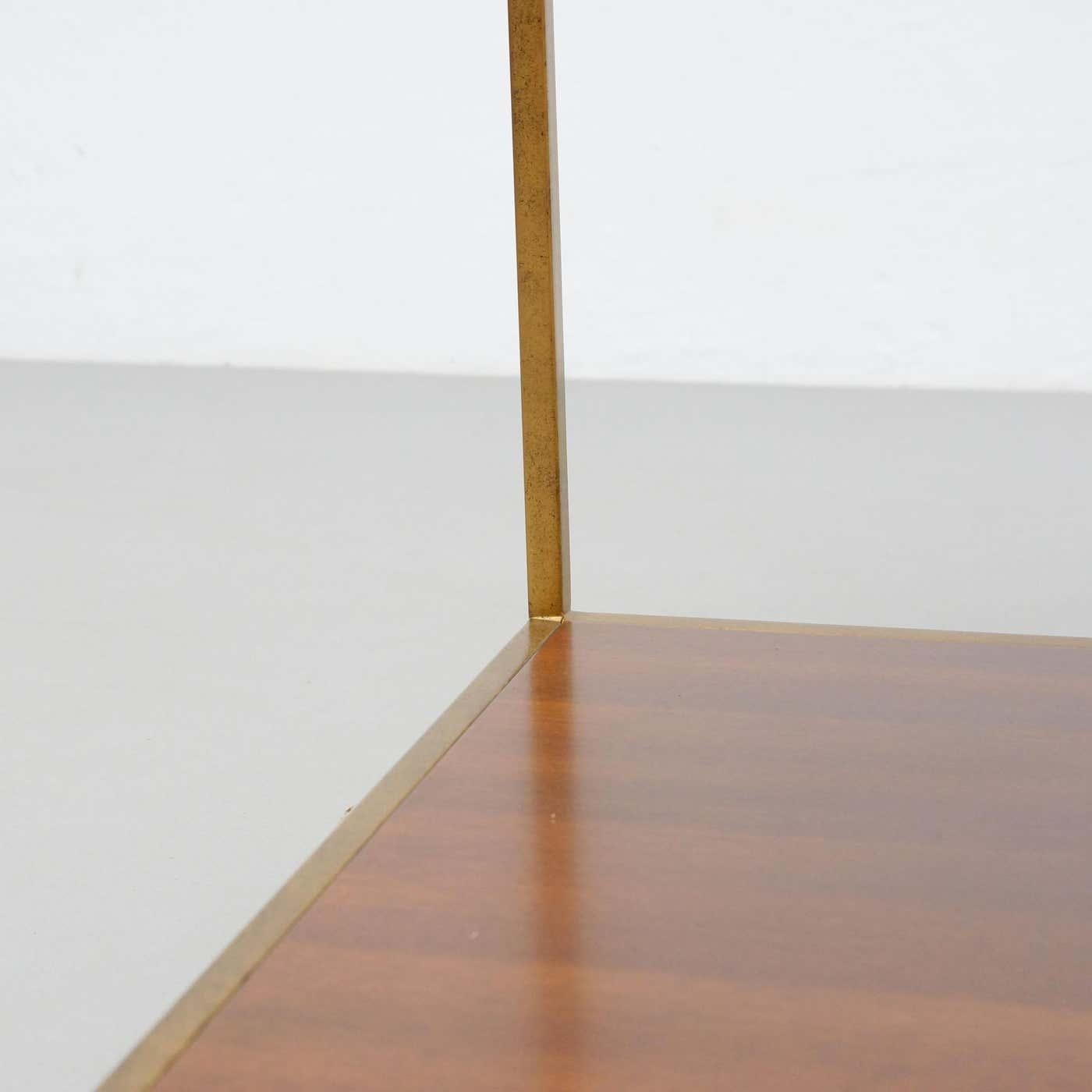 Set of Two Large Contemporary Side Tables in Wood and Marble For Sale 5