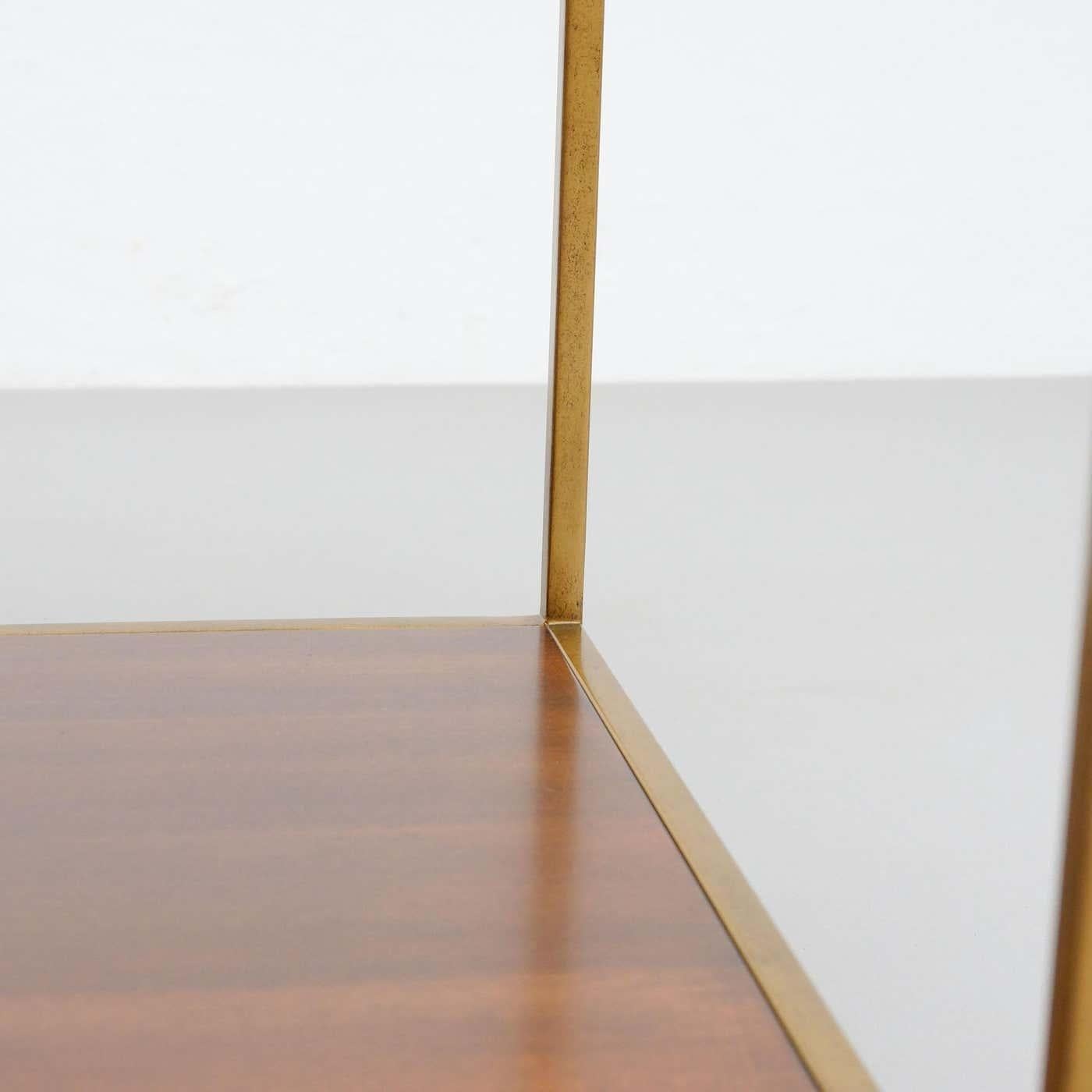 Set of Two Large Contemporary Side Tables in Wood and Marble For Sale 6