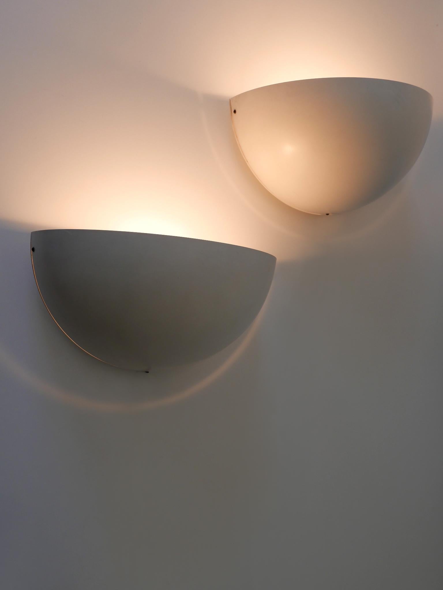 Set of Two Large Minimalistic Mid-Century Modern Sconces Germany 1960s For Sale 8