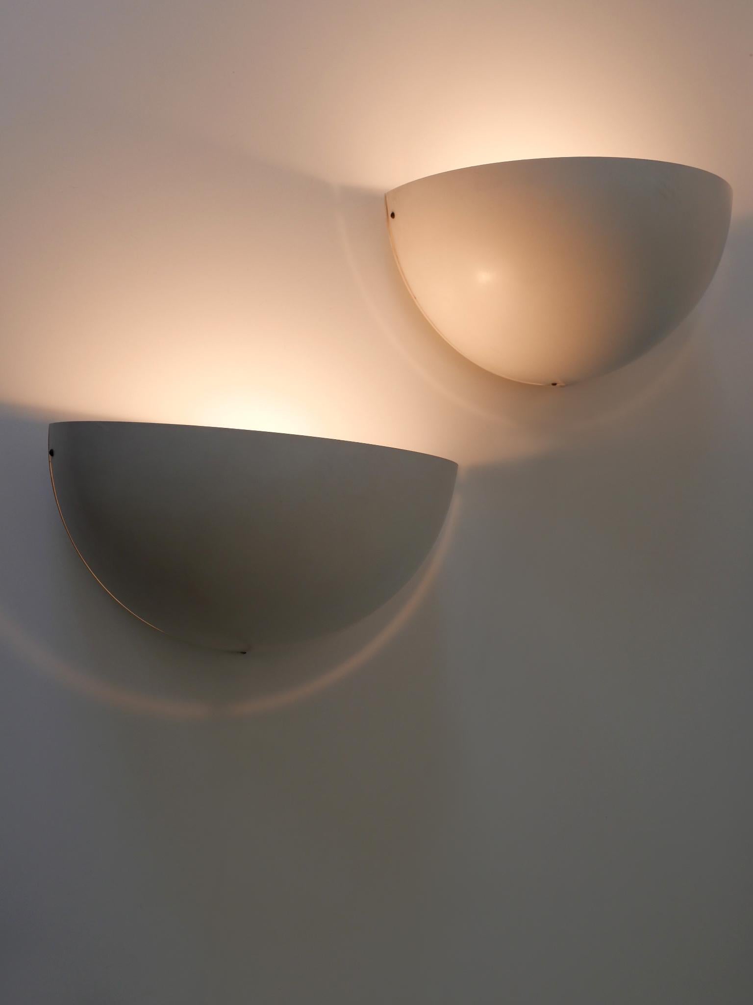 Set of Two Large Minimalistic Mid-Century Modern Sconces Germany 1960s For Sale 9