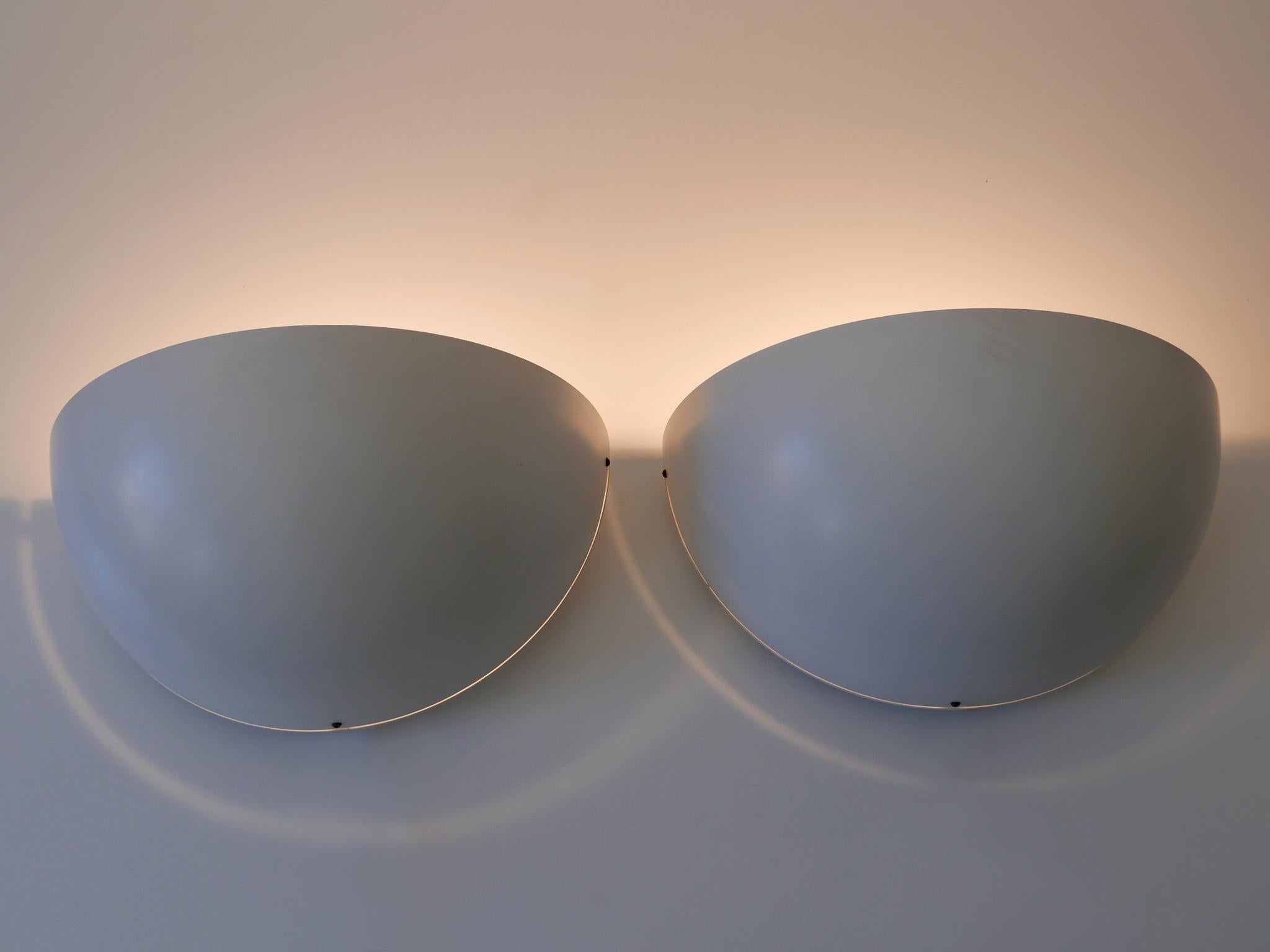 Set of Two Large Minimalistic Mid-Century Modern Sconces Germany 1960s In Good Condition For Sale In Munich, DE