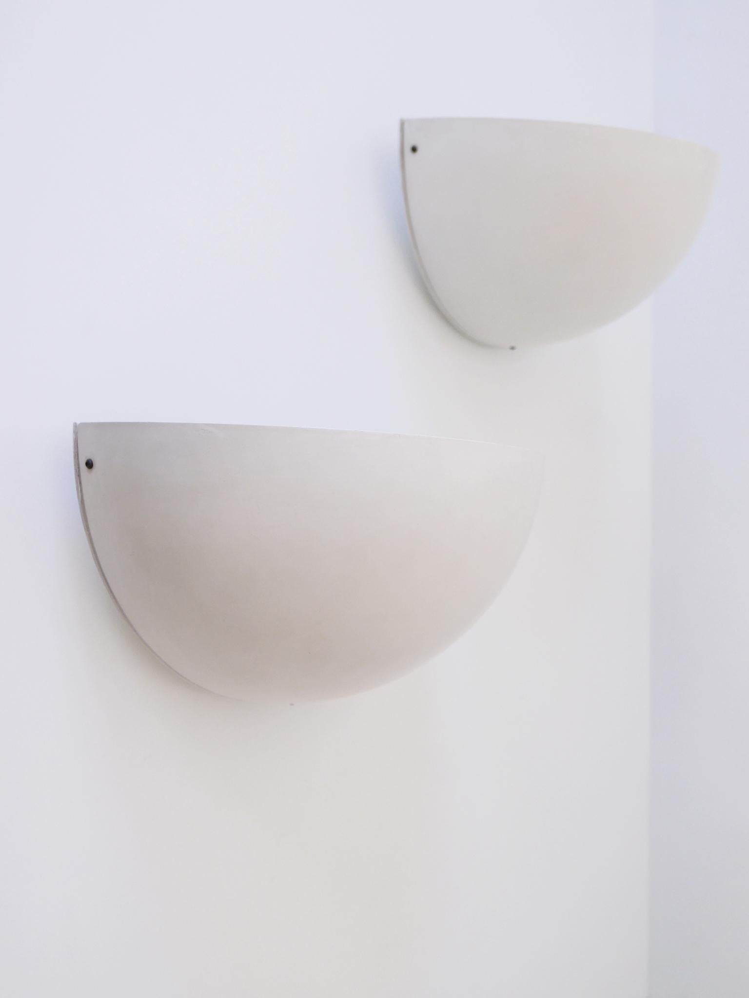 Mid-20th Century Set of Two Large Minimalistic Mid-Century Modern Sconces Germany 1960s For Sale