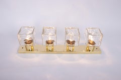 Set di due grandi cubi luminosi da parete in vetro di Murano, di Kalmar , Austria, anni '70