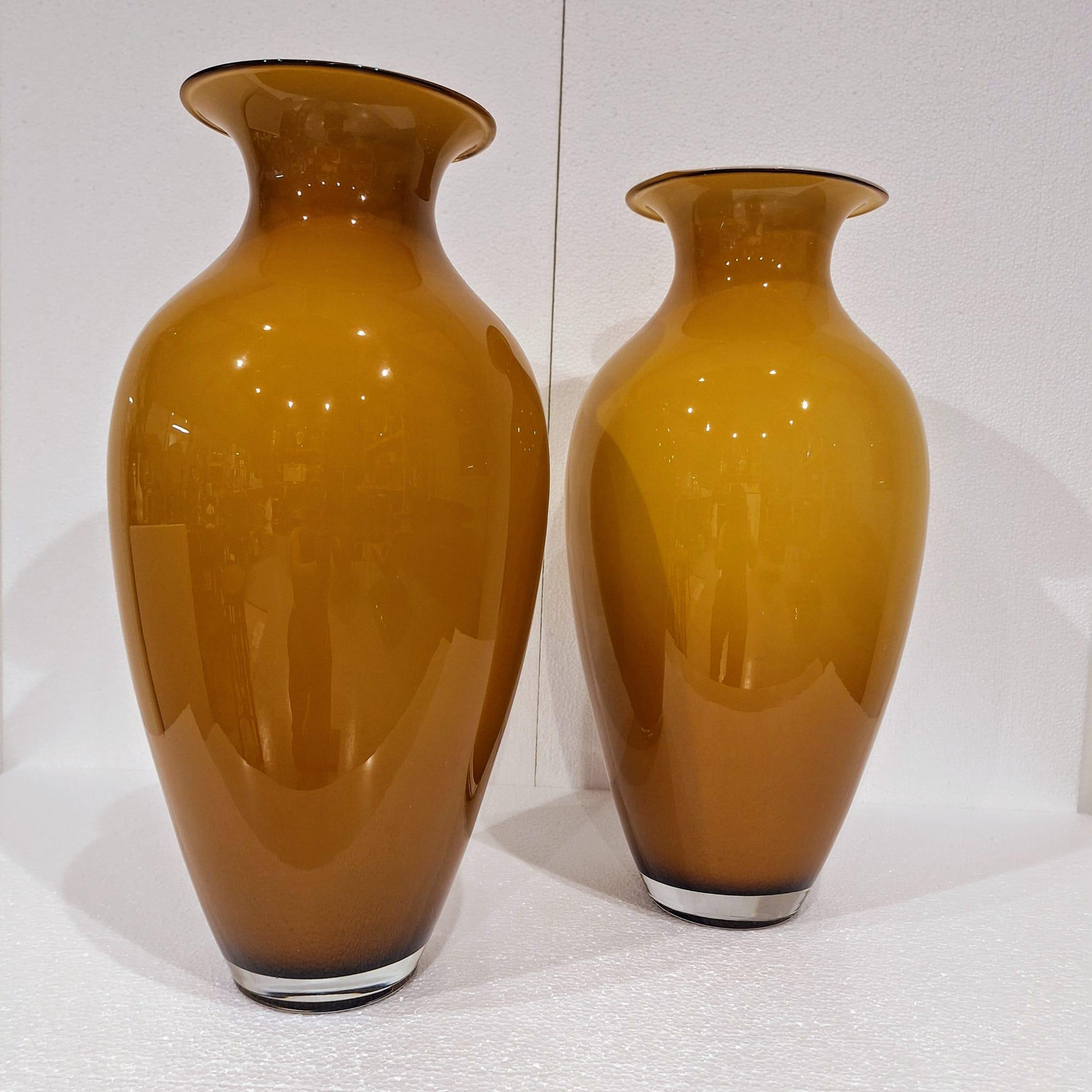 Metà XX secolo Set di due grandi vasi di Murano degli anni '60 in vendita
