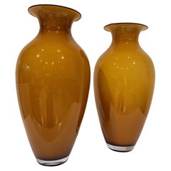 Ensemble de deux grands vases de Murano des années 1960