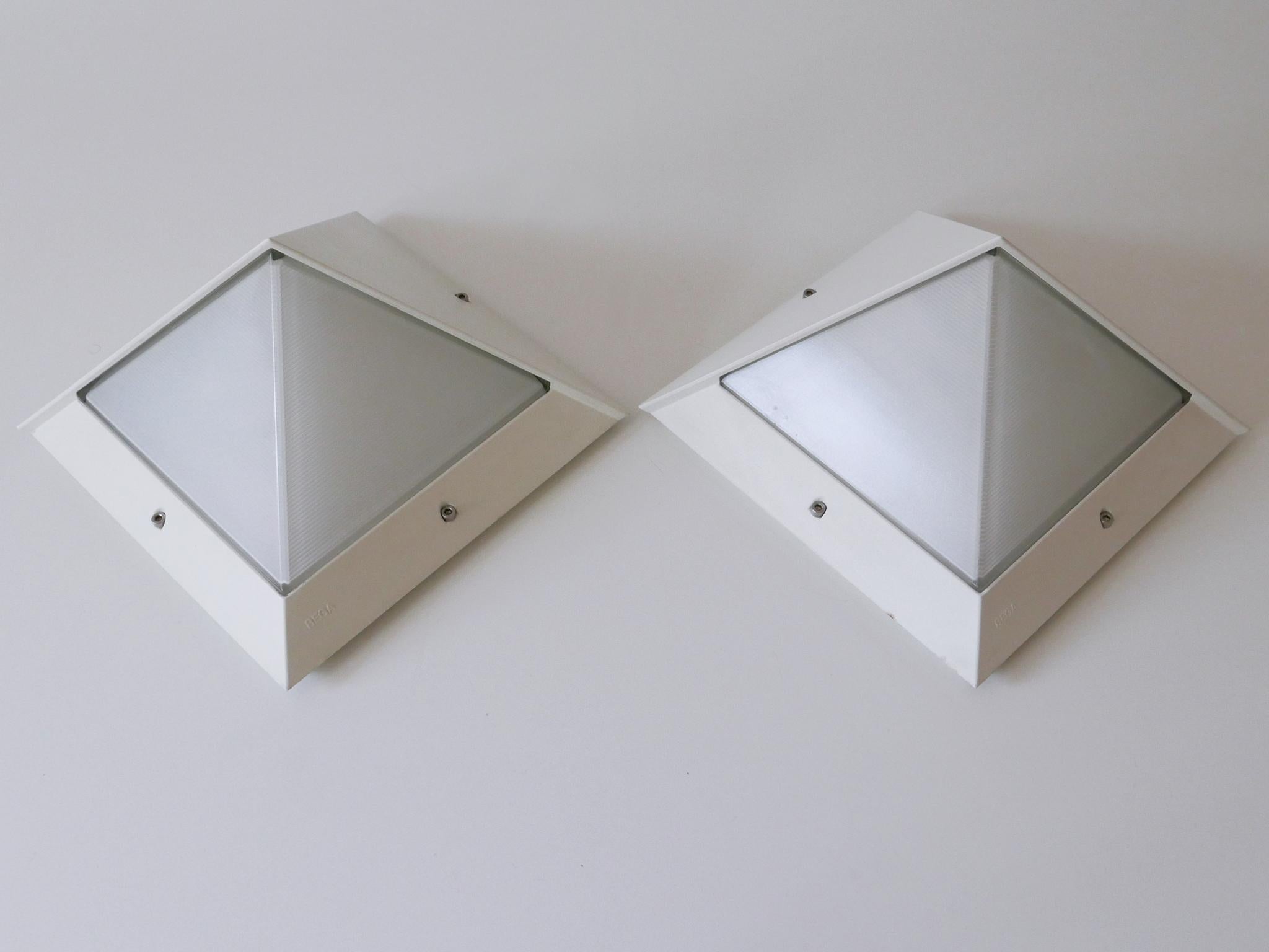 Set of Two Large Outdoor Wall Lamps or Sconces by BEGA, 1980s, Germany For Sale 8