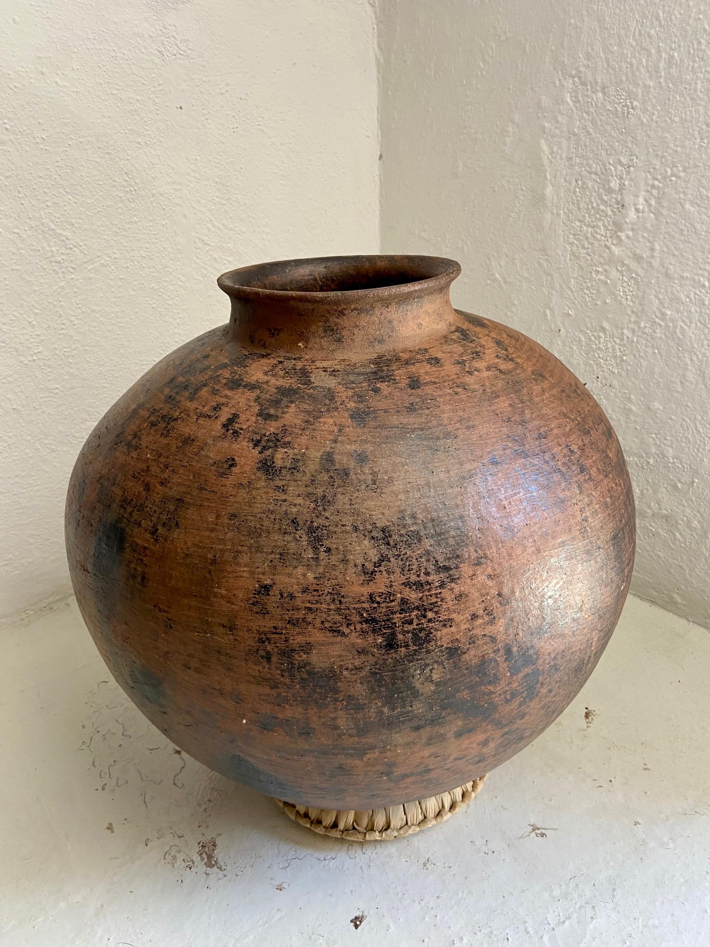 Rustic Set of Two Large Pots from Mexico