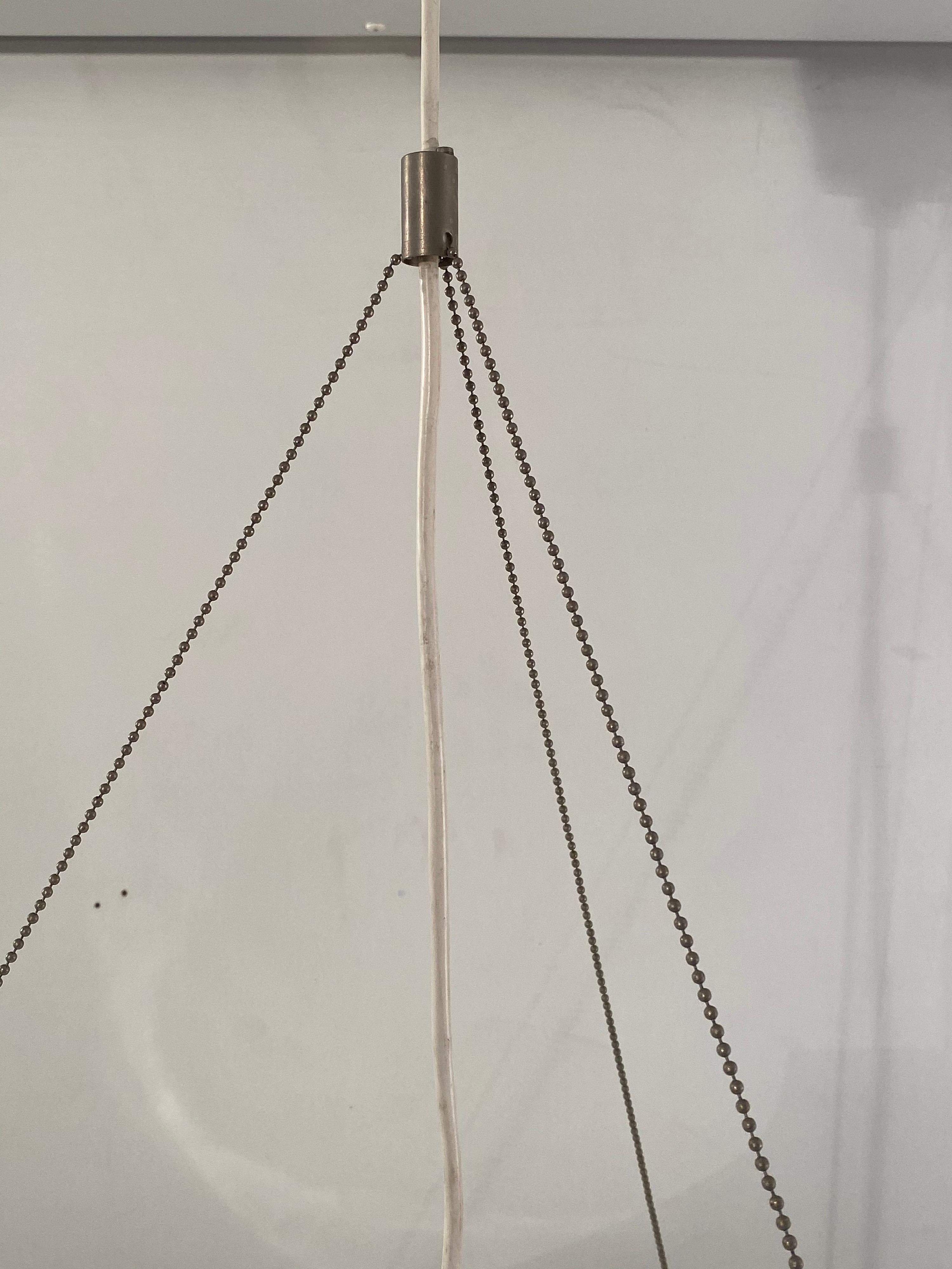 Sky Flyer Pendant Lamp 70cm by Yki Nummi for Sanka, Finland 1960s. 2 available.  4