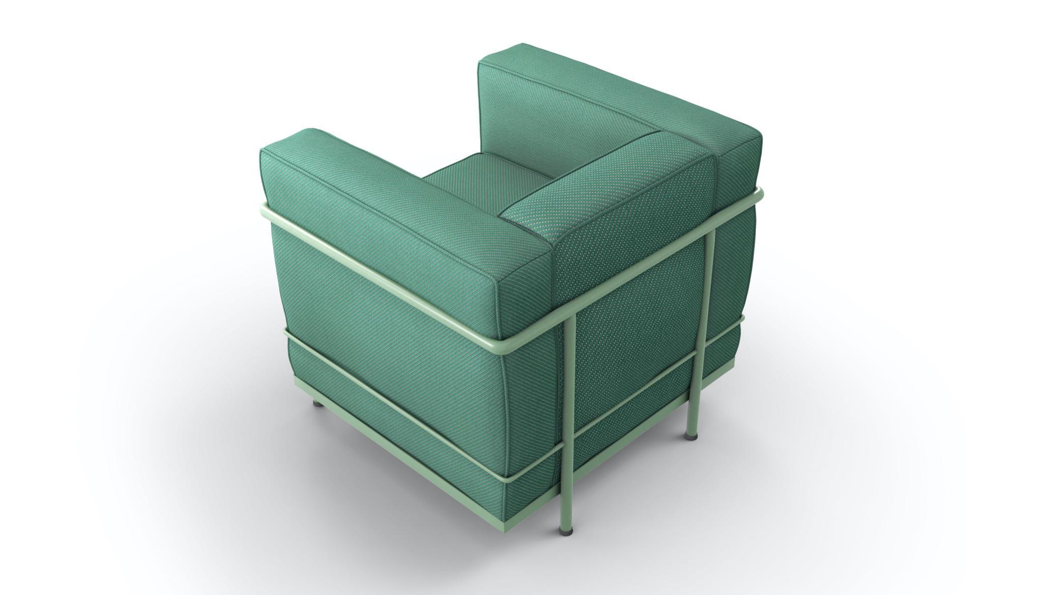 Set aus zwei LC2 Sesseln von Le Corbusier, Charlotte Perriand von Cassina (Moderne der Mitte des Jahrhunderts) im Angebot