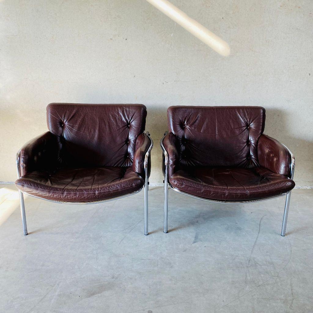 Set of Two Leather 