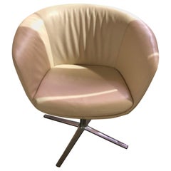 Set of Two Leather Walter Knoll Bob Lounge Chairs