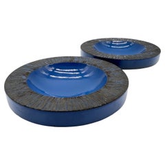 Set di due ciotole brutaliste Lee Rosen for Design Technics blu ceruleo