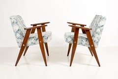 Set of Two-Light Green Pattern 366 Armchair, Jozef Chierowski, 1960s