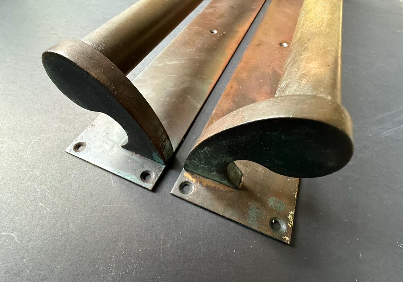 English Set of Two Long Push and Pull Door Handles, England For Sale